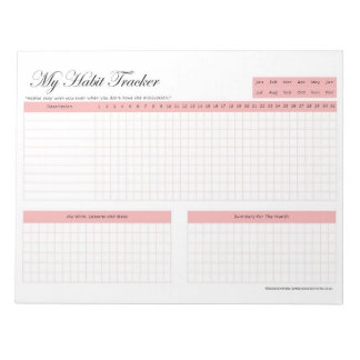Habit Tracker Notepad
