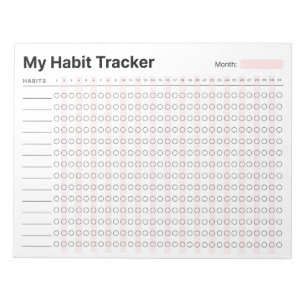 Habit Tracker Notepad