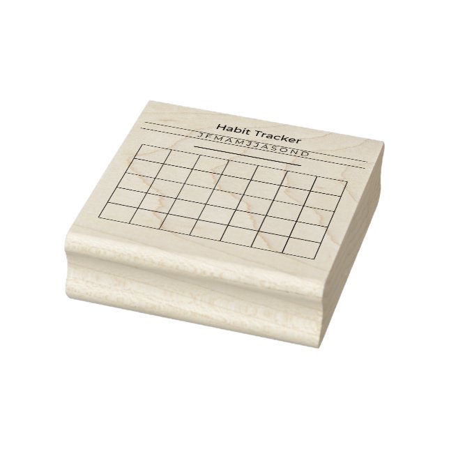 Habit Tracker Rubber Stamp 2.5" x 2.5" (Stamp)