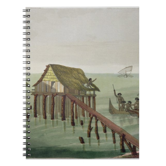 Habitations of the Papu Tribe, Rawak, plate 22 fro Spiral Notebook (Front)