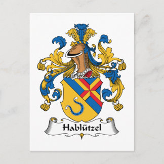 Hablutzel Family Crest Postcard