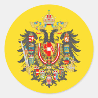 Habsburg Imperial Coat of Arms Classic Round Stick Sticker