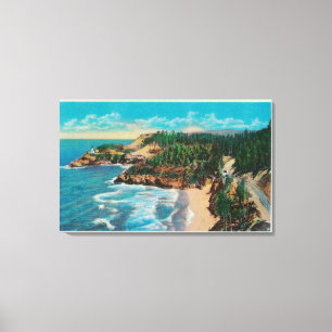 Hacenta Head Lighthouse and Cape PerpetuaCoast Canvas Print