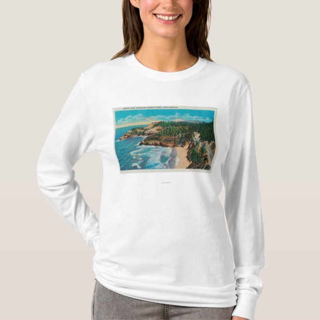 Hacenta Head Lighthouse and Cape PerpetuaCoast T-Shirt (Front)