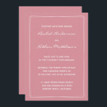 Hacienda Rose Minimalist Wedding Invitations<br><div class="desc">Contemporary wedding invitations - CHANGE the background colour to any colour! Rectangle accents - DELETE them or CHANGE the colour! CHANGE the fonts,  the text,  the colour of the text. Use this template to design your own unique wedding invitations and coordinating pieces.</div>