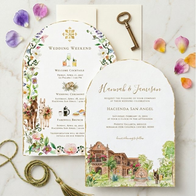 Hacienda San Angel Arch Wedding Invitation (Creator Uploaded)