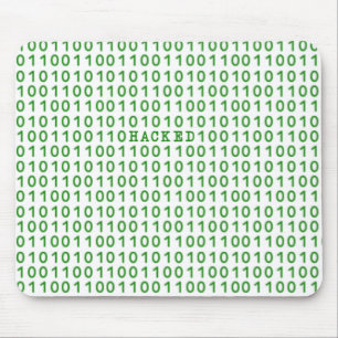 HACKED Binary Code Computer Talk Mouse Pad