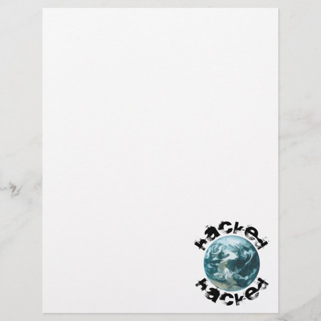 Hacked Planet Earth Customised Letterhead (Front)