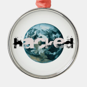 Hacked Planet Earth Metal Tree Decoration
