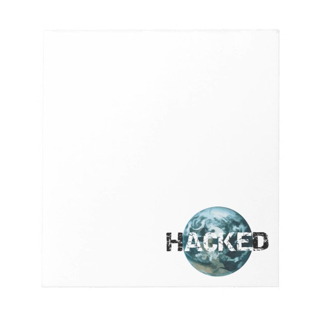 Hacked Planet Earth Notepad (Front)