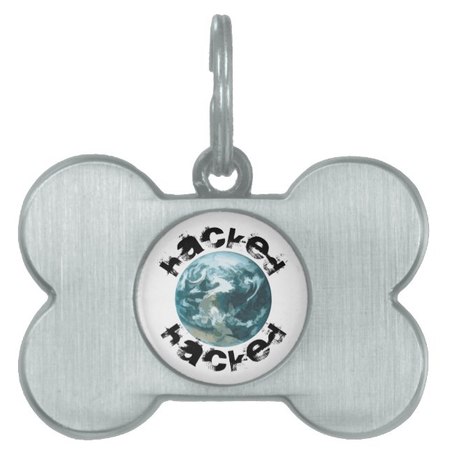 Hacked Planet Earth Pet Name Tag (Front)