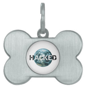 Hacked Planet Earth Pet Tag