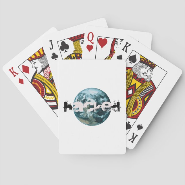 Hacked Planet Earth Playing Cards (Back)