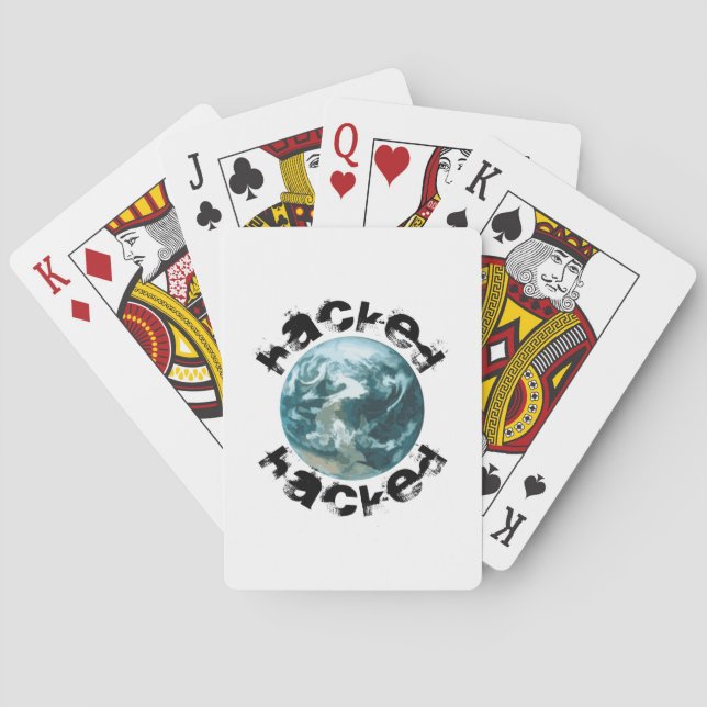 Hacked Planet Earth Playing Cards (Back)