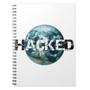 Hacked Planet Earth Spiral Notebook