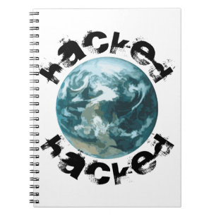 Hacked Planet Earth Spiral Notebook