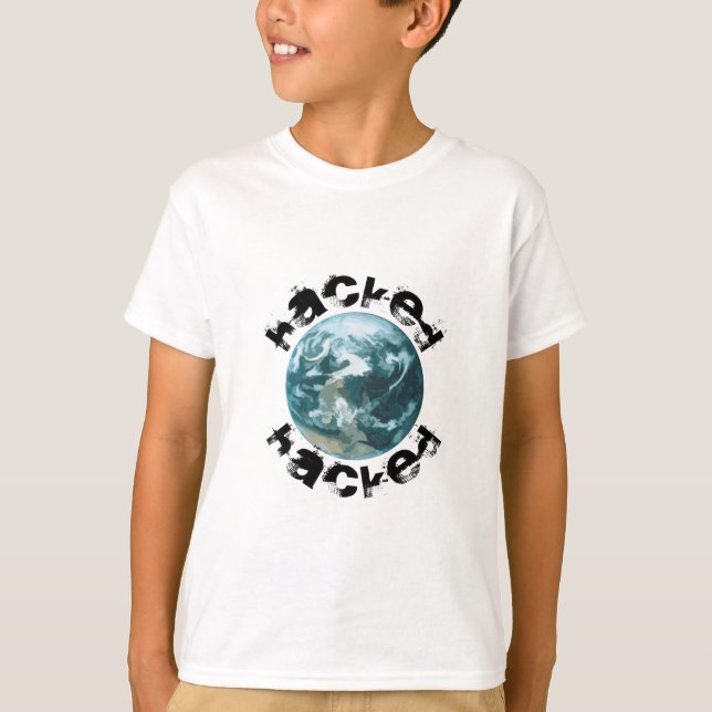 Hacked Planet Earth T-Shirt (Front)