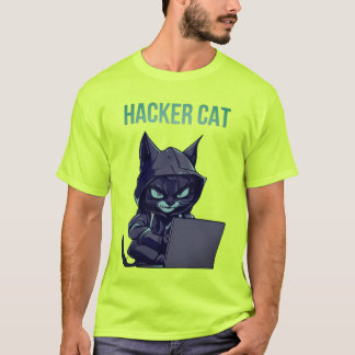 "Hacker Cat: Code Whisperer Tee" T-Shirt