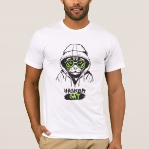 "Hacker Cat" T-shirt Design