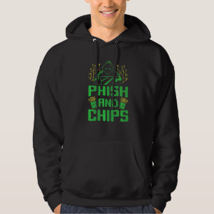 Hacker Computer Code Phish And Chips Cybersecurity Hoodie