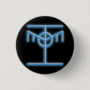 Hacker Ethic Icon Blue Glow Button