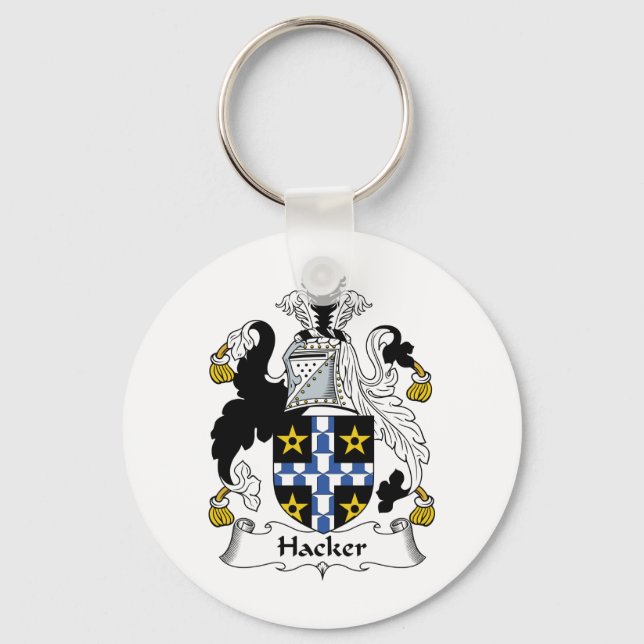 Hacker Family Crest Key Ring (Front)