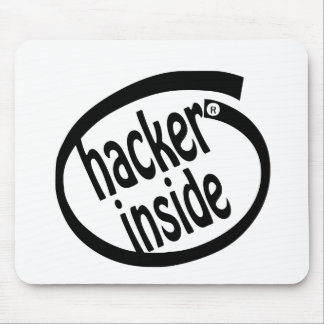 Hacker inside mouse pad