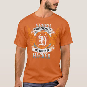 Hacker Name Shirt Never Underestimate The Power Of