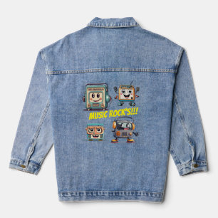 hacker robot denim jacket