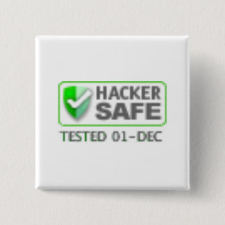 Hacker Safe 15 Cm Square Badge