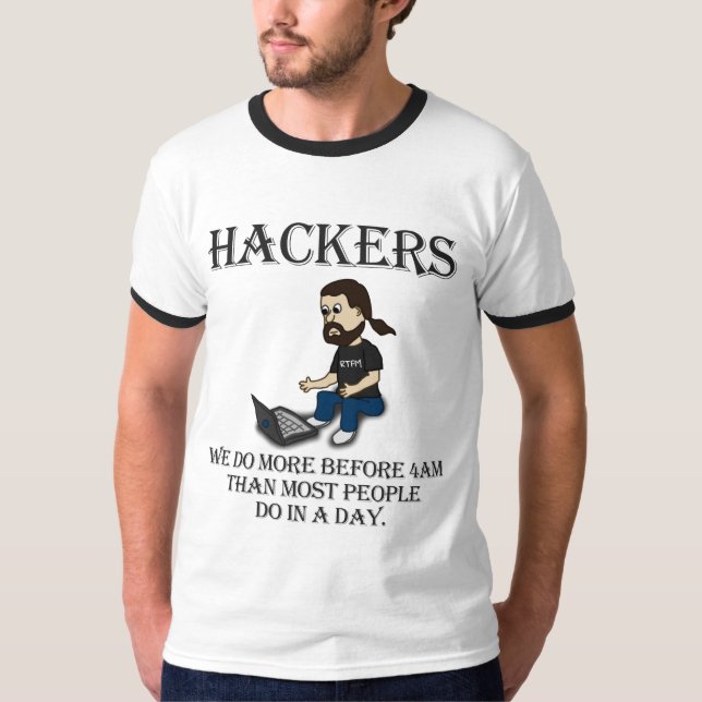 Hackers 4am (a-r) T-Shirt (Front)