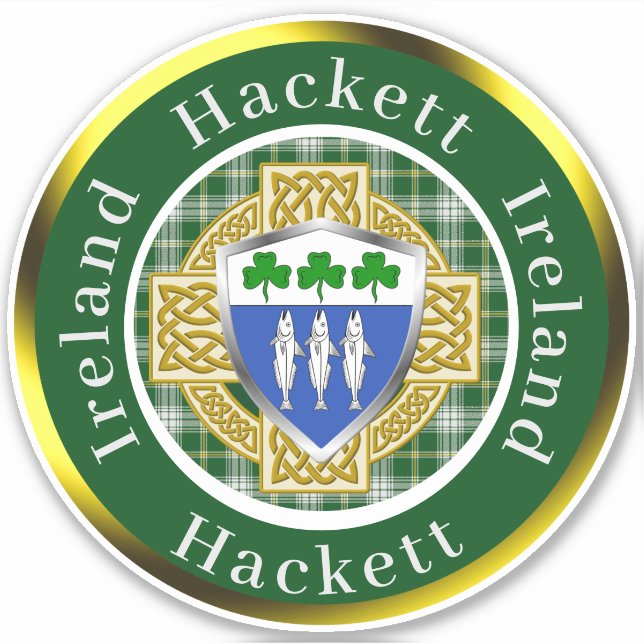 Hackett Shield & Celtic Cross Personalised (Front)