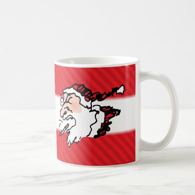 Hackin Santa Funny Cartoon Coffee Mug (Right)