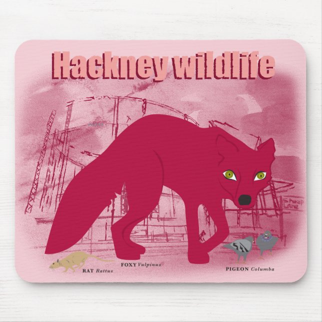 Hackney Wildlife Fox mouse mat (Front)