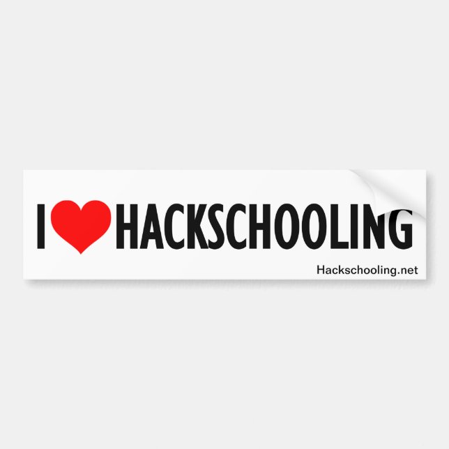Hackschooling Bumper Sticker (Front)