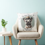 Had Me At Woof Pet Dog Photo Cushion<br><div class="desc">You Had me at Woof pet/ dog one pet photo personalisation. Great for your pet loving family member. AI generated filler photo. Replace with your own photo of your pet.</div>
