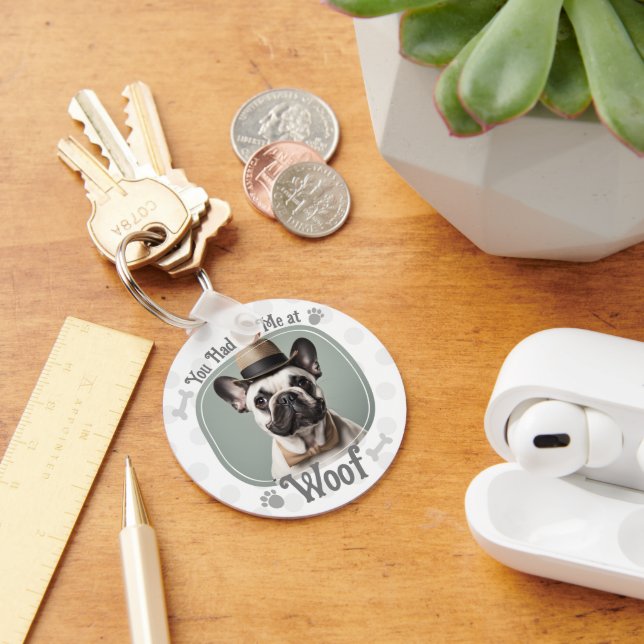 Had Me At Woof Pet Dog Photo Key Ring (Desk)