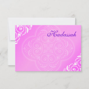 Hadassah Bat Mitzvah Thank You Note Card