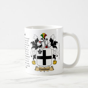 Haddad, the Origin, the Meaning and the Crest Coffee Mug