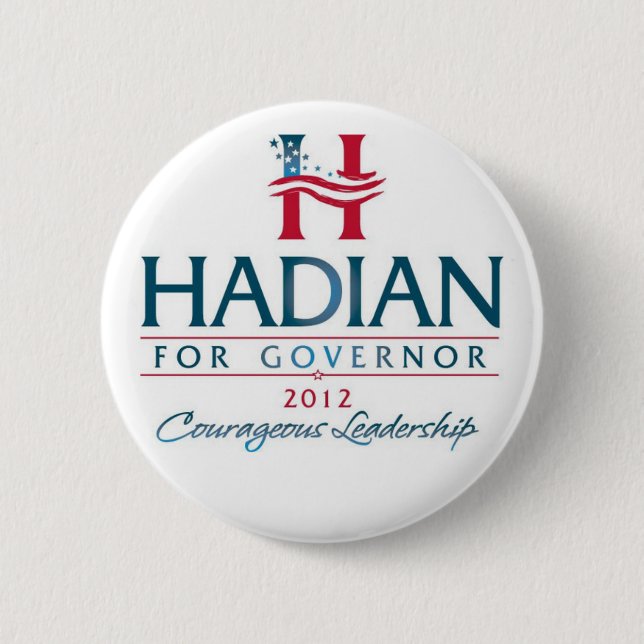 Hadian for Governor 6 Cm Round Badge (Front)