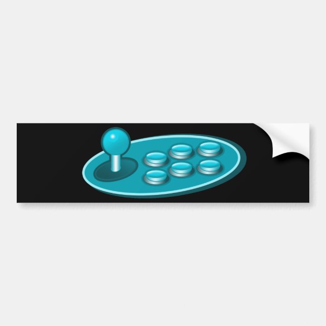 Hadouken Gamer Fightstick Bumper Sticker (Front)