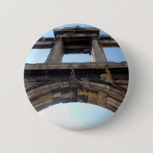 hadrian's arch 6 cm round badge