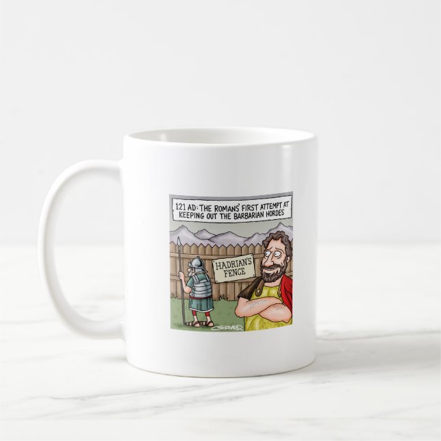 Hadrian's fence coffee mug (Left)