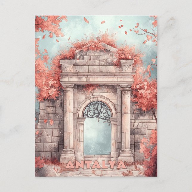Hadrian's Gate Antalya Turkiye Travel Postcard (Front)