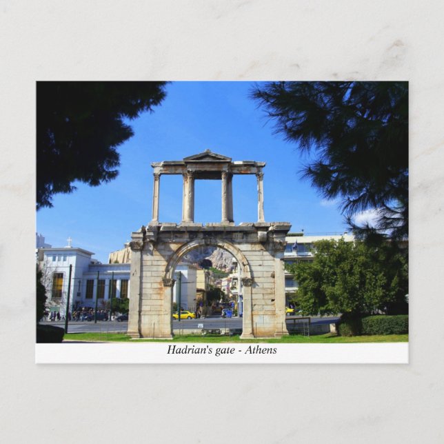 Hadrian's Gate Athens Postcard (Front)