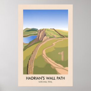 Hadrians Wall Path National Trail Travel Poster