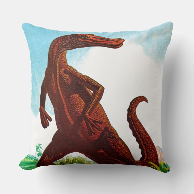 Hadrosaurus Dinosaur Cushion (Front)