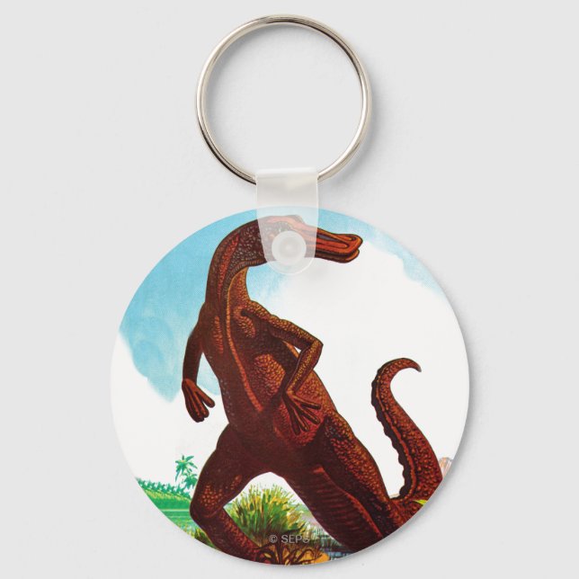 Hadrosaurus Dinosaur Key Ring (Front)