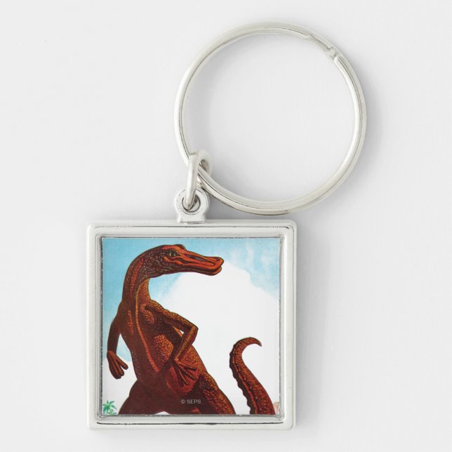 Hadrosaurus Dinosaur Key Ring (Front)