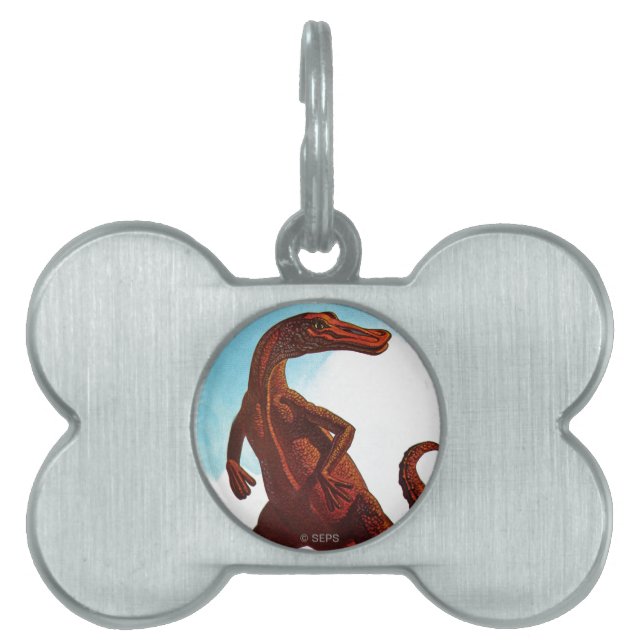 Hadrosaurus Dinosaur Pet Tag (Front)